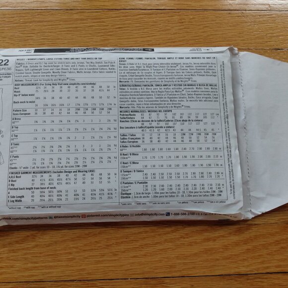 Dress Tunic Pants Sewing Pattern Size 10-18 UNCUT Khaliah Ali 1622 Simplicity - Picture 4 of 10